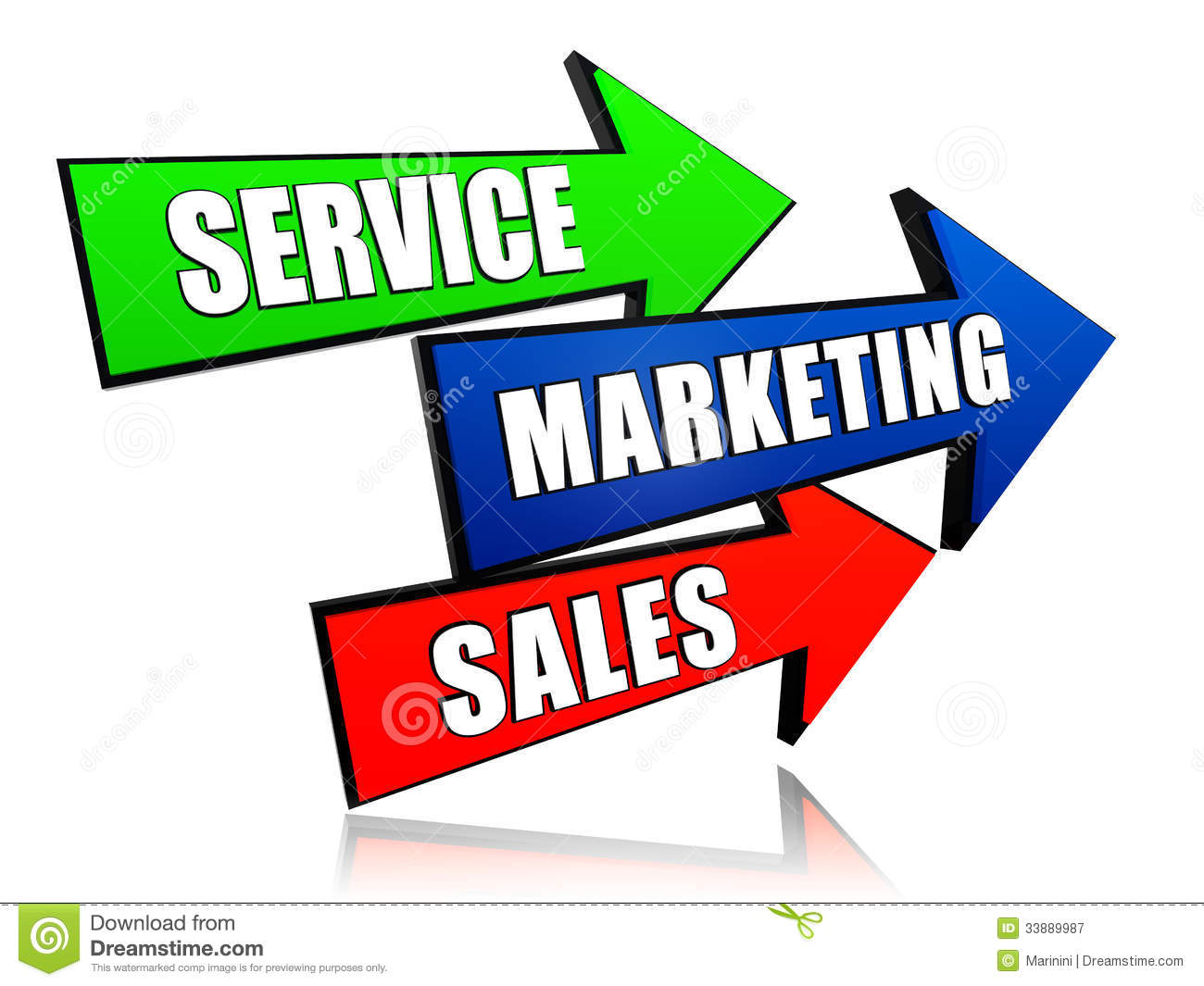 service-marketing-sales-arrows-text-d-color-business-concept-words-33889987
